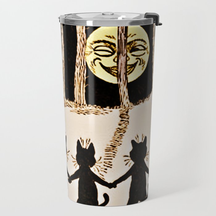 Louis Wain Black Cats & A Full Moon Travel Mug Gallery Image 2