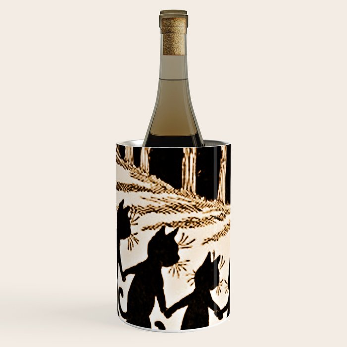 Louis Wain Black Cats & A Full Moon Wine Chiller Gallery Image 2