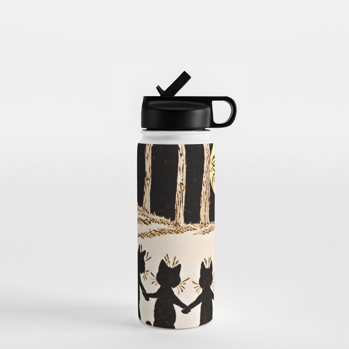 Louis Wain Black Cats & A Full Moon Water Bottle