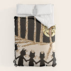 Louis Wain Black Cats & A Full Moon Duvet Cover Gallery Image 6