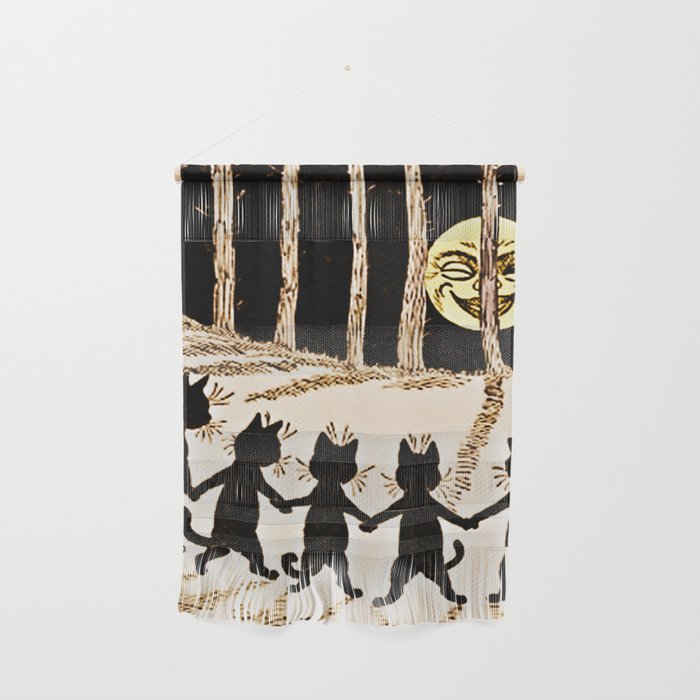 Louis Wain Black Cats & A Full Moon Wall Hanging Gallery Image 1