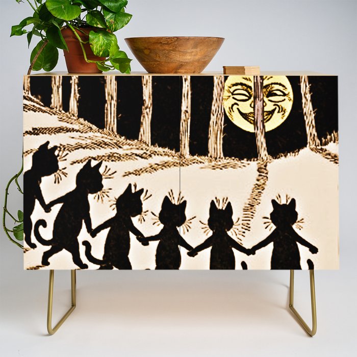 Louis Wain Black Cats & A Full Moon Credenza Gallery Image 1