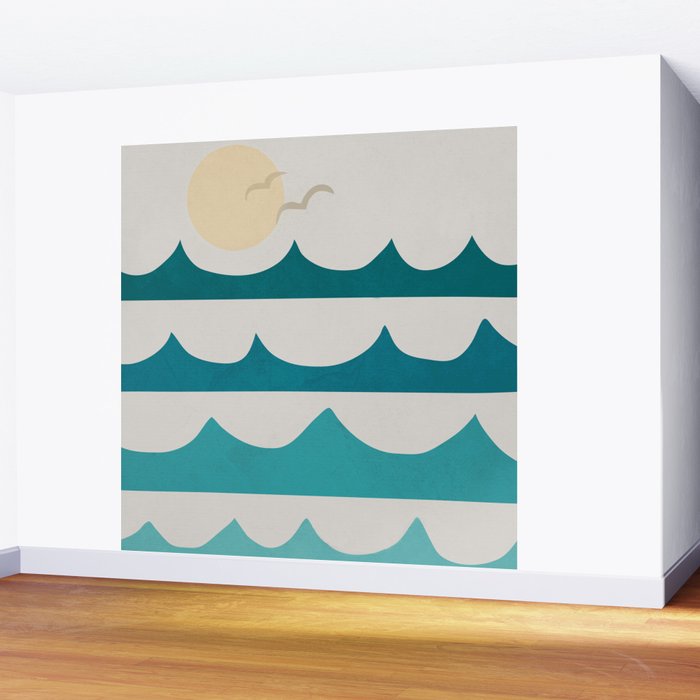 Abstract Waves Wall Mural Gallery Image 2