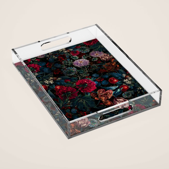 Botanical Night Garden II Acrylic Tray Gallery Image 1