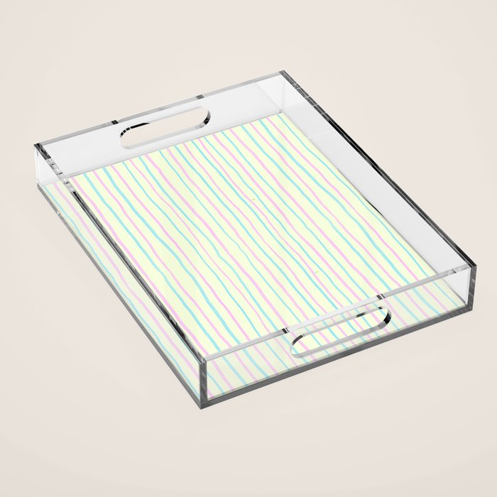 Cotton Candy Stripes Acrylic Tray Gallery Image 1
