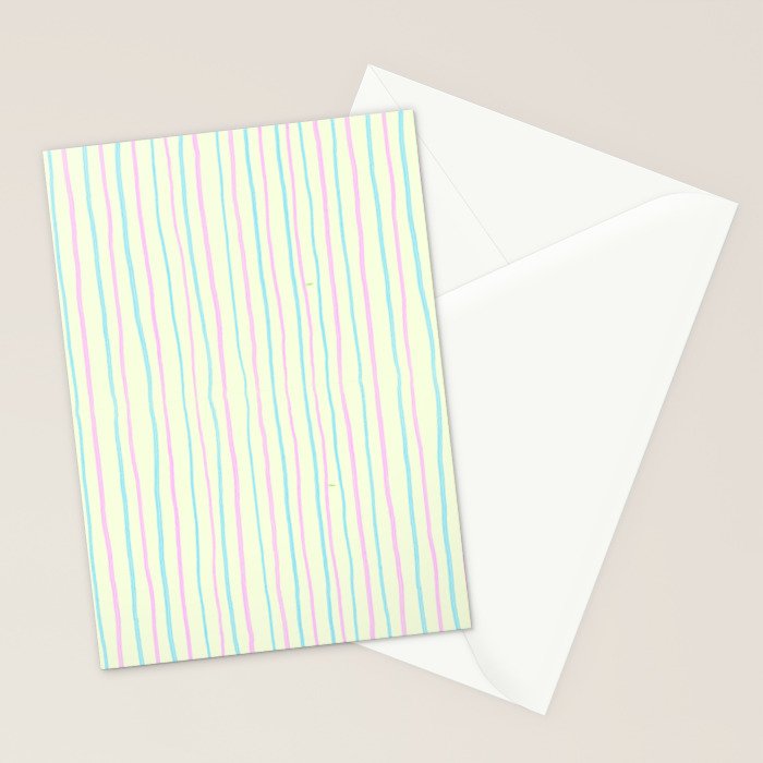 Cotton Candy Stripes Stationery Card Gallery Image 2