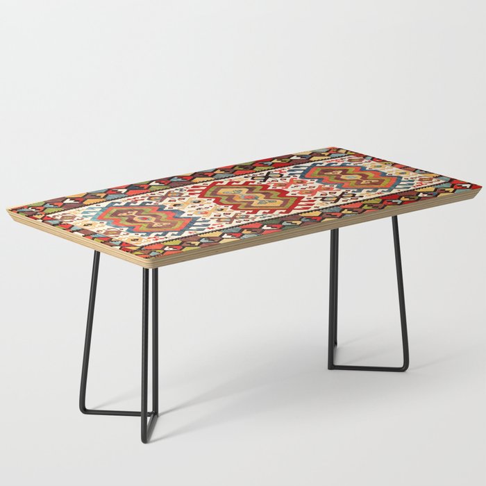 Hotamis  Antique Turkish Konya Turkmen Kilim Rug Print Coffee Table Gallery Image 1