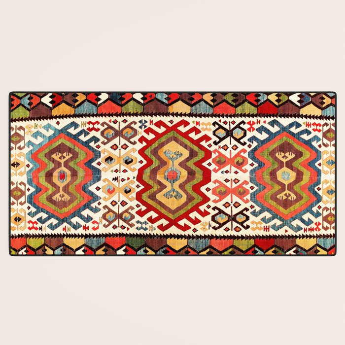 Hotamis  Antique Turkish Konya Turkmen Kilim Rug Print Desk Mat Gallery Image 3