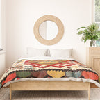 Hotamis  Antique Turkish Konya Turkmen Kilim Rug Print Duvet Cover Gallery Image 3