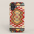 Hotamis  Antique Turkish Konya Turkmen Kilim Rug Print iPhone Case Gallery Image 1