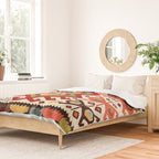 Hotamis  Antique Turkish Konya Turkmen Kilim Rug Print Duvet Cover Gallery Image 2