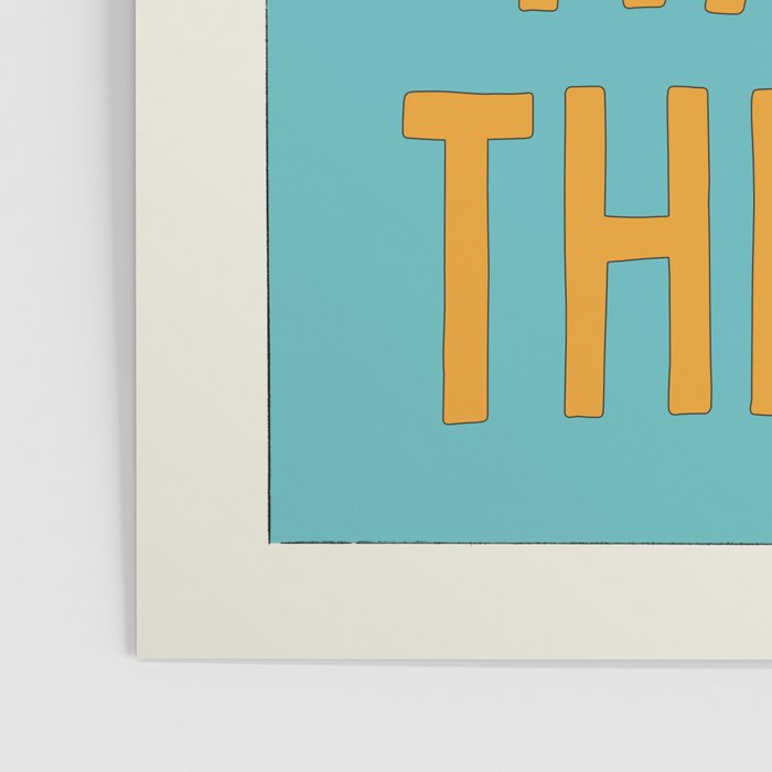 You Can Do Hard Things - Retro Typography in Blue and Orange Poster Gallery Image 3