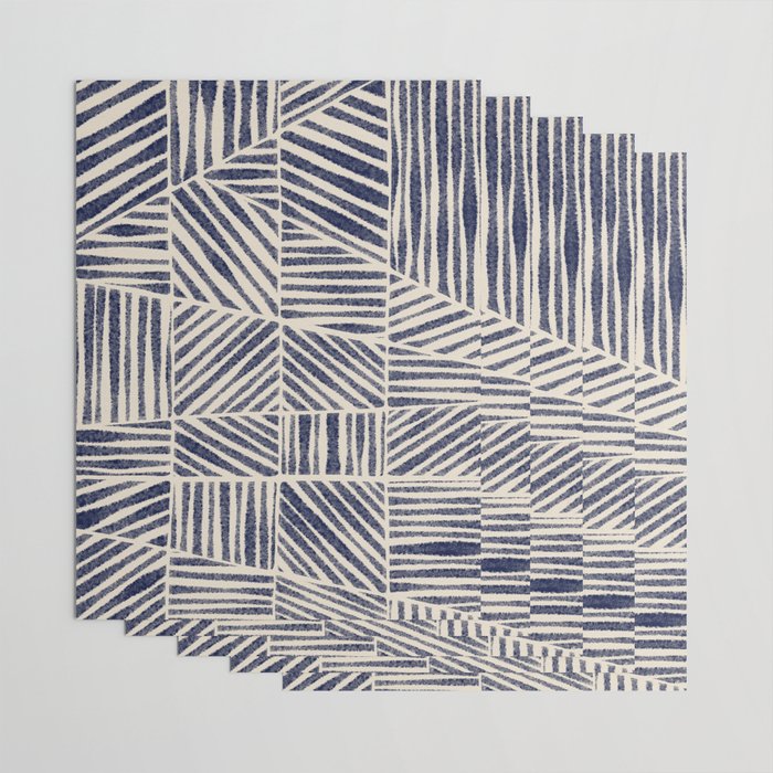 Navy Blue Striped Pattern #1 Wrapping Paper Gallery Image 3