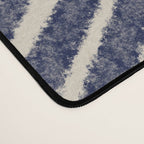 Navy Blue Striped Pattern #1 Desk Mat Gallery Image 4