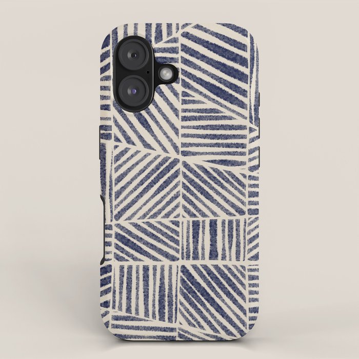 Navy Blue Striped Pattern #1 iPhone Case Gallery Image 1