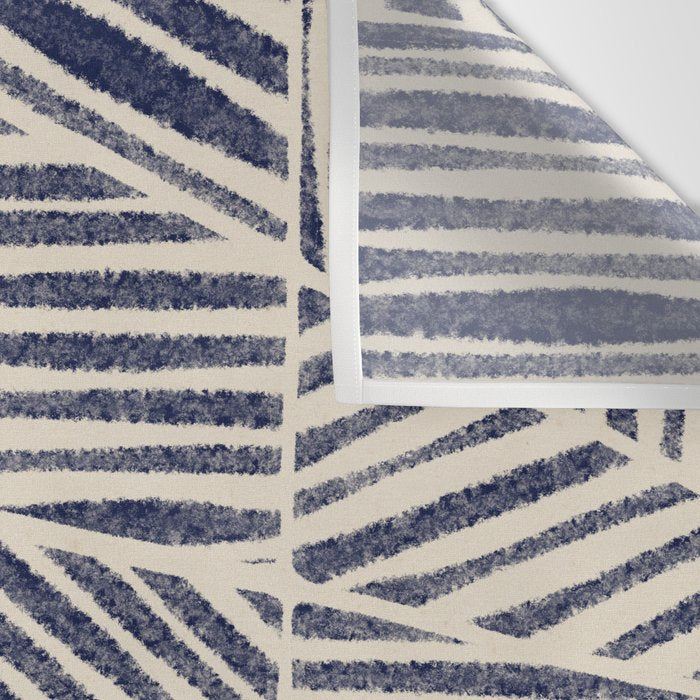 Navy Blue Striped Pattern #1 Wall Tapestry Gallery Image 3
