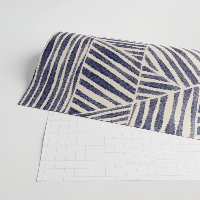 Navy Blue Striped Pattern #1 Wrapping Paper Gallery Image 2
