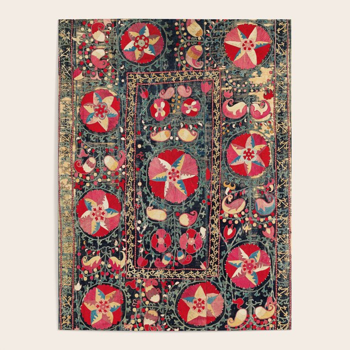 Lakai Suzani Shakhrisyabz Uzbekistan Embroidery Print Poster Gallery Image 1