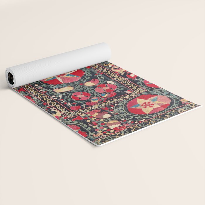 Lakai Suzani Shakhrisyabz Uzbekistan Embroidery Print Yoga Mat Gallery Image 2