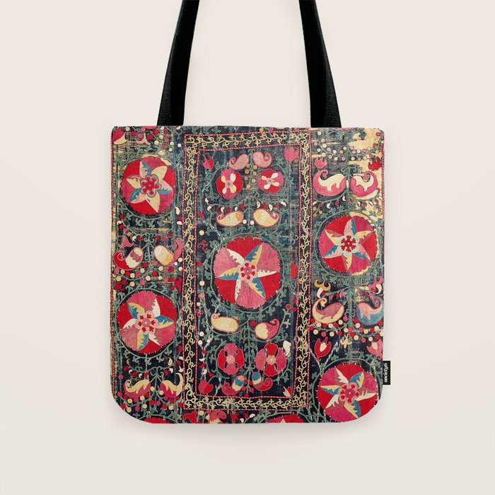 Lakai Suzani Shakhrisyabz Uzbekistan Embroidery Print Tote Bag Gallery Image 1