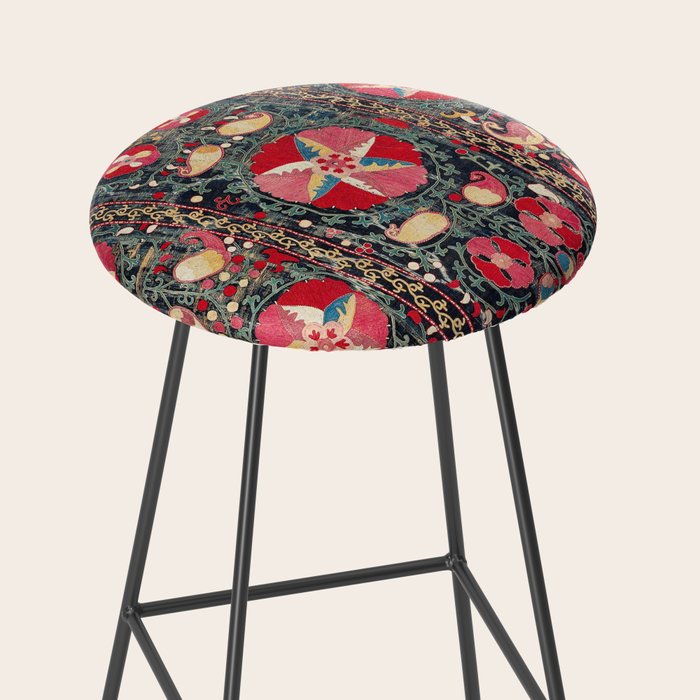 Lakai Suzani Shakhrisyabz Uzbekistan Embroidery Print Stool Gallery Image 2