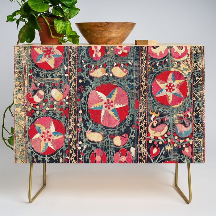 Lakai Suzani Shakhrisyabz Uzbekistan Embroidery Print Credenza Gallery Image 1
