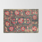 Lakai Suzani Shakhrisyabz Uzbekistan Embroidery Print Rug Gallery Image 2