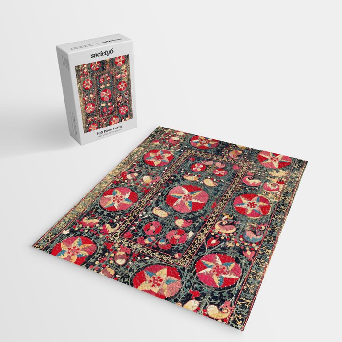 Lakai Suzani Shakhrisyabz Uzbekistan Embroidery Print Jigsaw Puzzle Gallery Image 2