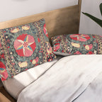 Lakai Suzani Shakhrisyabz Uzbekistan Embroidery Print Pillow Sham Gallery Image 2