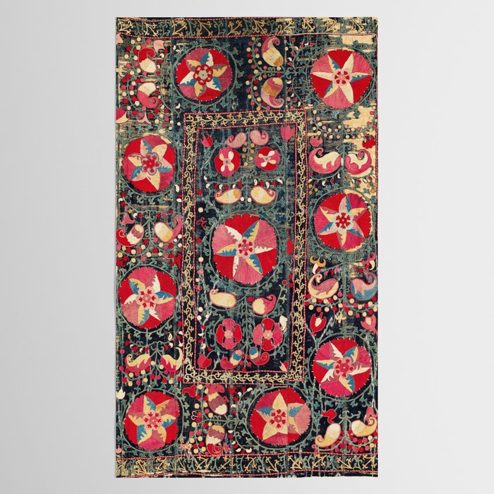 Lakai Suzani Shakhrisyabz Uzbekistan Embroidery Print Tablecloth Gallery Image 2