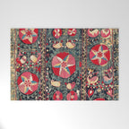 Lakai Suzani Shakhrisyabz Uzbekistan Embroidery Print Welcome Mat Gallery Image 1