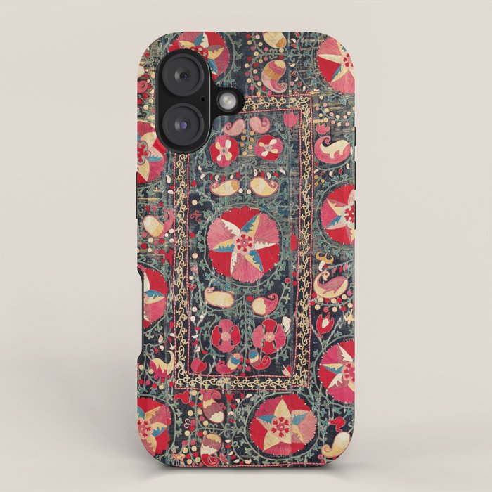 Lakai Suzani Shakhrisyabz Uzbekistan Embroidery Print iPhone Case Gallery Image 1
