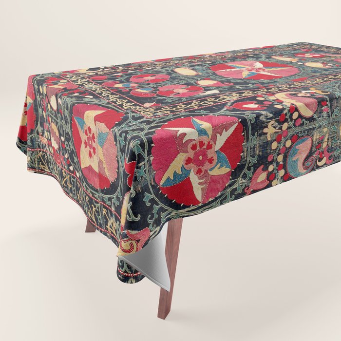 Lakai Suzani Shakhrisyabz Uzbekistan Embroidery Print Tablecloth Gallery Image 1