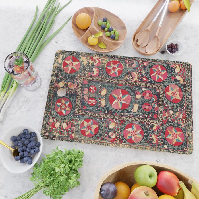 Lakai Suzani Shakhrisyabz Uzbekistan Embroidery Print Cutting Board Gallery Image 2