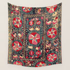 Lakai Suzani Shakhrisyabz Uzbekistan Embroidery Print Wall Tapestry Gallery Image 4