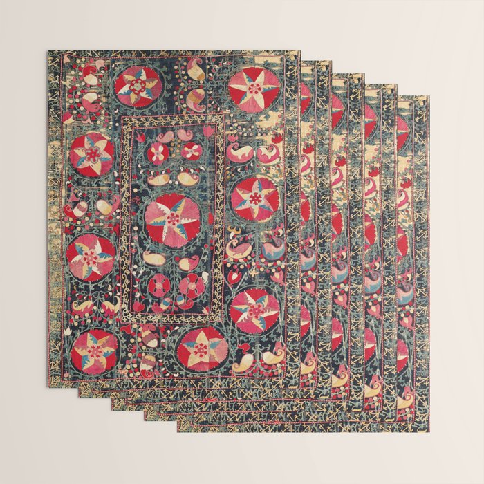 Lakai Suzani Shakhrisyabz Uzbekistan Embroidery Print Wrapping Paper Gallery Image 3