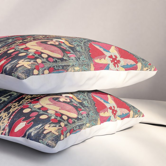 Lakai Suzani Shakhrisyabz Uzbekistan Embroidery Print Pillow Sham Gallery Image 3