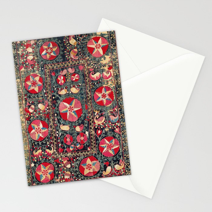 Lakai Suzani Shakhrisyabz Uzbekistan Embroidery Print Stationery Card Gallery Image 2