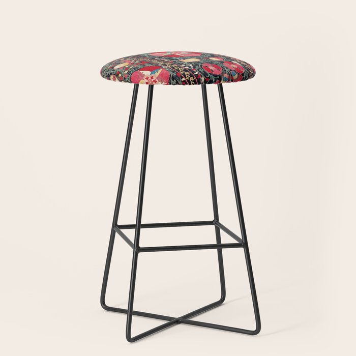 Lakai Suzani Shakhrisyabz Uzbekistan Embroidery Print Stool Gallery Image 1