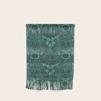 Gothic Halloween Damask - terrifying teal Wall Hanging Gallery Image 1