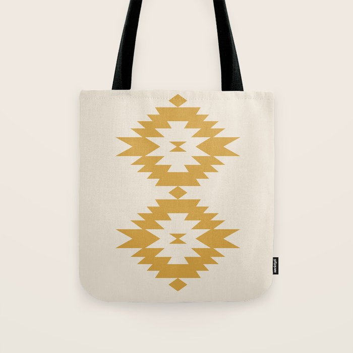 Southwestern Minimalism - Golden Yellow Neutral Beige Tote Bag Gallery Image 1