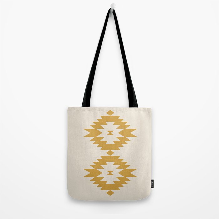 Southwestern Minimalism - Golden Yellow Neutral Beige Tote Bag Gallery Image 2