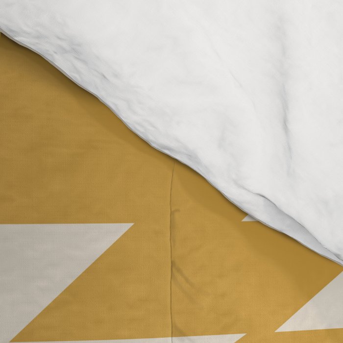 Southwestern Minimalism - Golden Yellow Neutral Beige Comforter Gallery Image 4