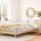 Southwestern Minimalism - Golden Yellow Neutral Beige Duvet Cover Gallery Image 2