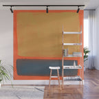Colourful Field Lemon Slate Blue Wall Mural Gallery Image 1