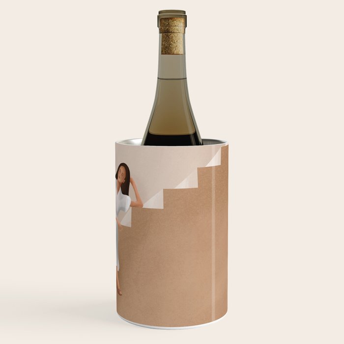 Girl Thinking on a Stairway Wine Chiller Gallery Image 3
