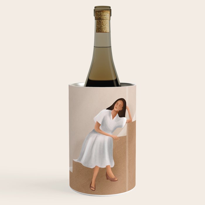 Girl Thinking on a Stairway Wine Chiller Gallery Image 1