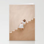 Girl Thinking on a Stairway Stationery Card Gallery Image 2