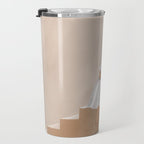 Girl Thinking on a Stairway Travel Mug Gallery Image 3