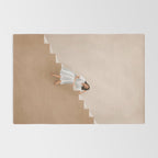 Girl Thinking on a Stairway Rug Gallery Image 2